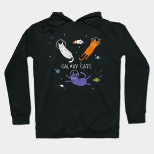 Cats in space. Cute typographi print with cats astronaut. Hoodie